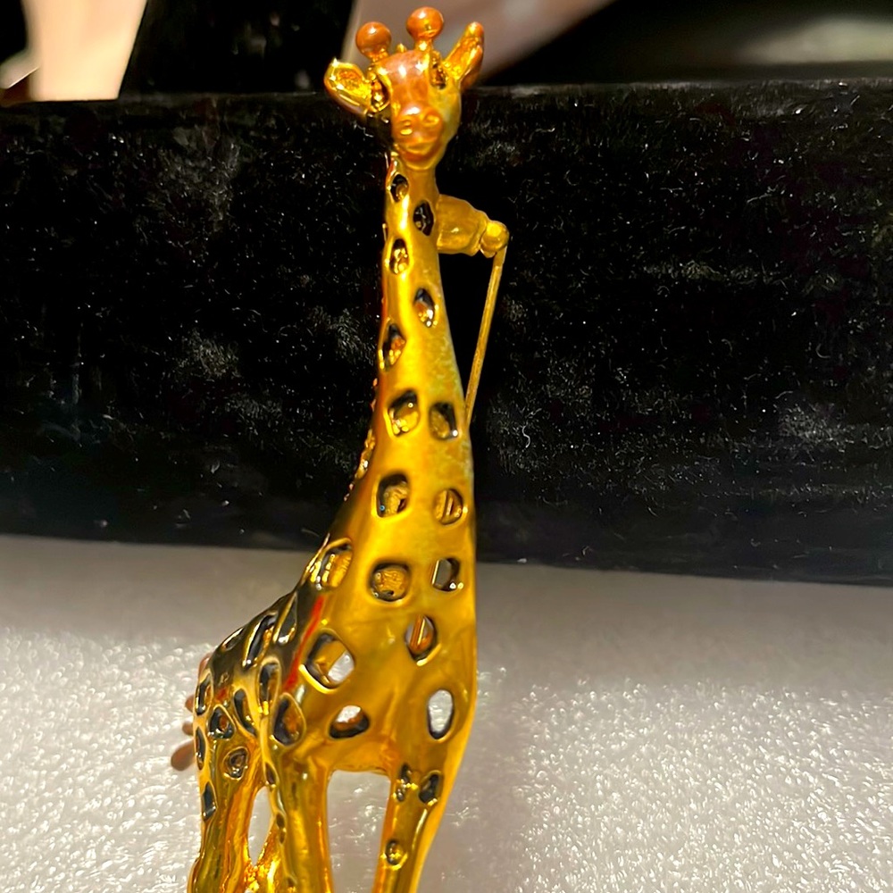 Bob Mack is giraffe brooch